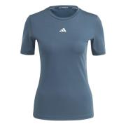 adidas Trenings T-Skjorte Techfit - Blå/Hvit Dame