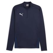 PUMA Treningsskjorte teamGOAL 1/4 glidelås - Navy/Hvit/Persian Blue