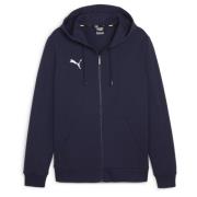 PUMA Hettegenser teamGOAL Casuals Full Zip - Navy/Hvit