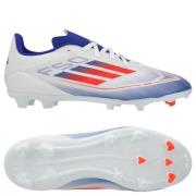 adidas F50 League FG/AG Advancement - Hvit/Rød/Lucid Blue Barn