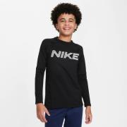 Nike Pro Treningsgenser Dri-FIT Crew Warm - Sort/Hvit Barn