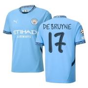 Manchester City Hjemmedrakt 2024/25 DE BRUYNE 17 + Champions League & ...