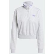 Adidas Essentials Color Pop French Terry Crop Quarter-Zip Track Jacket