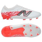 New Balance Furon V8 Team FG Flash Point - Hvit/Rød/Sølv Barn