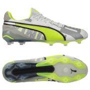 PUMA King Ultimate FG/AG Forever - Grå/Electric Lime/PUMA White/Flat L...