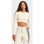 Adidas Original Ribbed Long Sleeve Crop Top