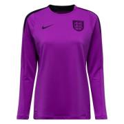-England Treningsskjorte Dri-FIT Strike Crew Kvinne EM 2025 - lilla/Sv...