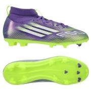 adidas F50 League Mid FG/AG Radiant Blaze - Lilla/Fottøy Hvit/Lucid Si...