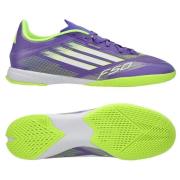 adidas F50 League IN Radiant Blaze - Lilla/Fottøy Hvit/Lucid Sitron