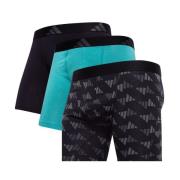 adidas Boxer Brief Active Flex Cotton 3-Pakke - Svart/turkis/Grå