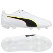 PUMA King 20 Play FG/AG Unleashed - PUMA White/Glødende rød/Gul Barn