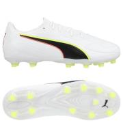 PUMA King 20 Match FG/AG Unleashed - PUMA White/Glødende rød/Gul