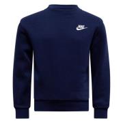 Nike Genser NSW Club Fleece Crew - Navy/Hvit Barn