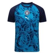 Manchester City Trenings T-Skjorte Pre Match - Navy/Tropisk blå Barn