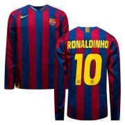 Barcelona Hjemmedrakt 2005/06 Reissue RONALDINHO 10 Langermet LIMITED ...