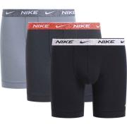 Nike Boxer Essential Cotton Stretch 3-Pakke - Svart/Grå/Multicolor
